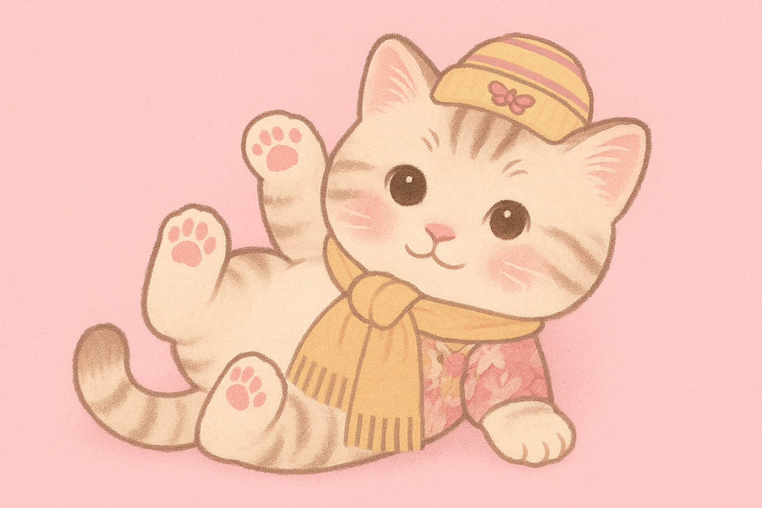 Momo Cat Lying